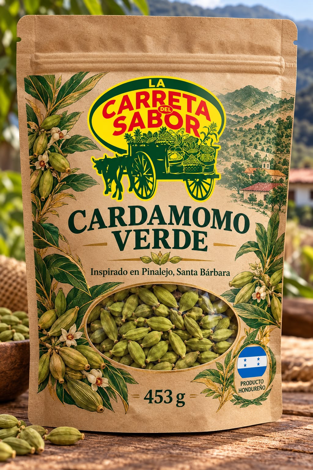 Cardamomo verde La Carreta del Sabor en empaque