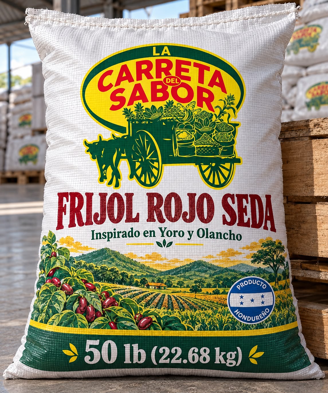 Saco de frijol rojo seda La Carreta del Sabor